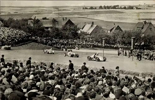 Ak Hohenstein Ernstthal in Sachsen, Sachsenring Rennen, Queckenbergkurve