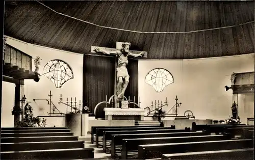 Ak Traunstein in Oberbayern, Heilig Kreuzkirche