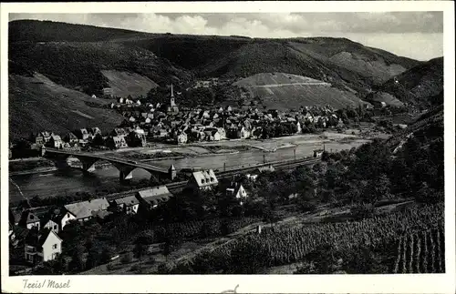 Ak Treis Karden an der Mosel, Panorama, Vogelschau