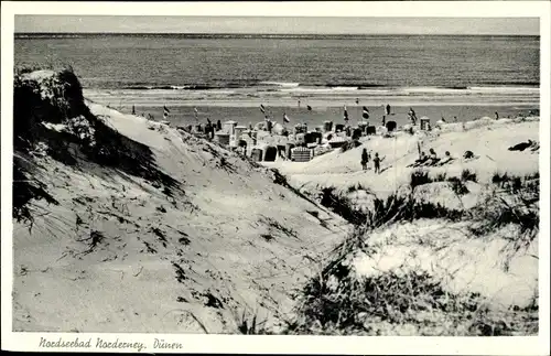 Ak Norderney in Ostfriesland, Dünen, Strand, Meer