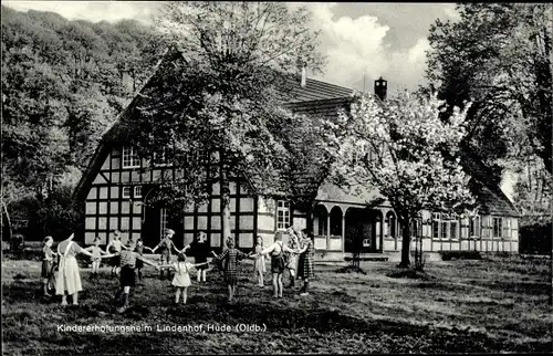 Ak Hude in Oldenburg, Kindererholungsheim Lindenhof