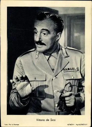 Ak Schauspieler Vittorio de Sica, Portrait