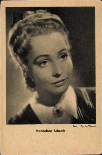 Ak Schauspielerin Hannelore Schroth, Portrait, Ross Verlag