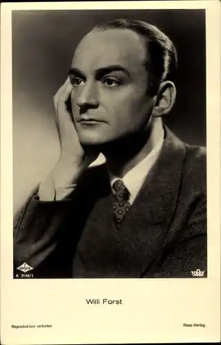 Ak Schauspieler Willi Forst, Portrait, Tobis Film