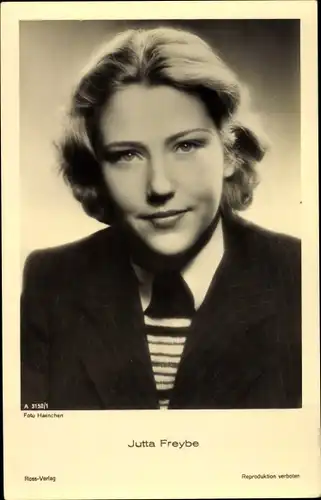 Ak Schauspielerin Jutta Freybe, Portrait