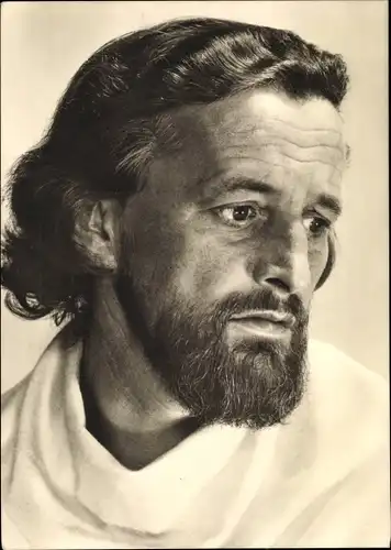 Ak Schauspieler Anton Preisinger, Passionsspiele Oberammergau 1960, Portrait als Christus