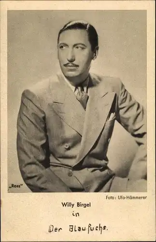 Ak Schauspieler Willy Birgel, Portrait im Anzug