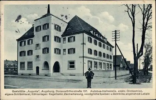 Ak Augsburg in Schwaben, Gaststätte Augusta, Donauwörtherstraße 157