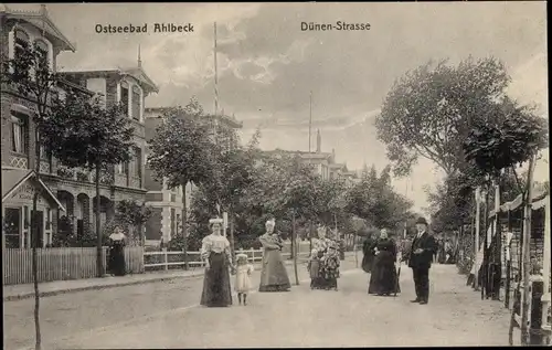 Ak Ostseebad Ahlbeck Heringsdorf auf Usedom, Dünenstraße