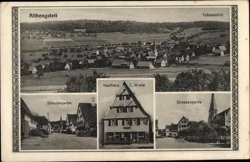 Ak Althengstett in Baden Württemberg, Kaufhaus, Totalansicht, Straßenpartie
