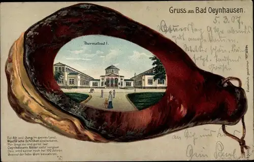 Schinken Präge Litho Bad Oeynhausen in Westfalen, Thermalbad I