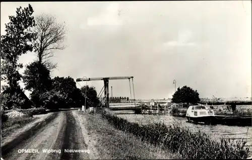 Ak Opmeer Nordholland, Wipbrug Nieuweweg