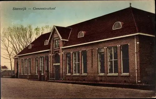 Ak Steenwijk Steenwijkerland Overijssel, Gemeenteschool