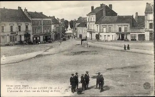 Ak Chalonnes sur Loire Maine et Loire, L'Avenue des Ponts vue du Champ de Foire