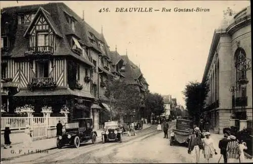 Ak Deauville Calvados, Rue Gontaut Biron