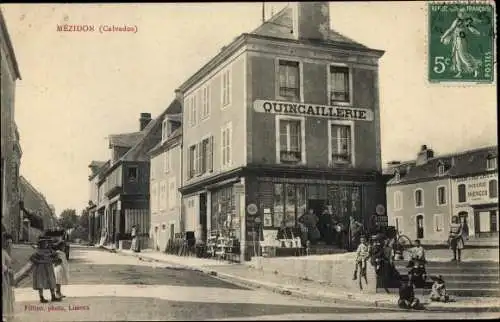 Ak Mézidon Calvados, Straßenpartie, Quincaillerie