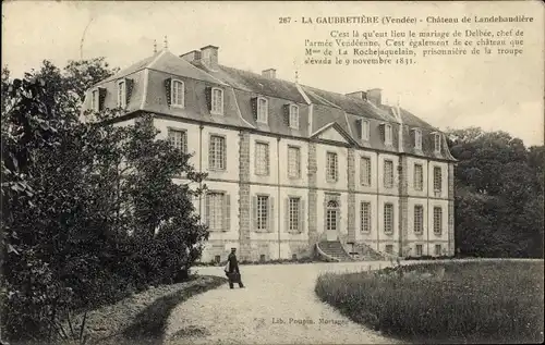 Ak La Gaubretière Vendée, Chateau de Landebaudiere