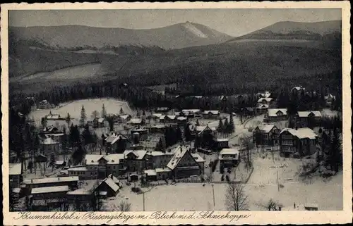 Ak Karpacz Krummhübel Riesengebirge Schlesien, Blick nach der Schneekoppe