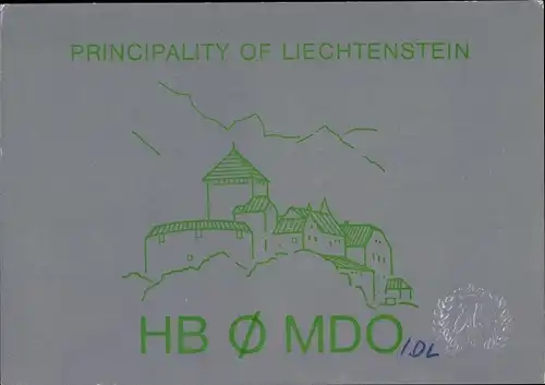 Ak Liechtenstein, QSL Karte, Funkerkarte, DI2RE, HB MDO / DL, Schloss