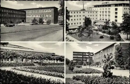 Ak Dortmund im Ruhrgebiet, Max Plank Institut, Hotel Römischer Kaiser, Westfalenhalle, Päd. Akademie