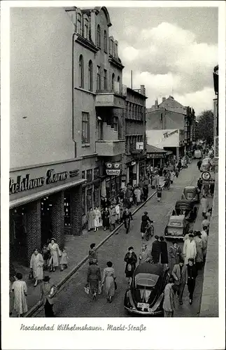 Ak Wilhelmshaven in Niedersachsen, Partie in der Marktstraße