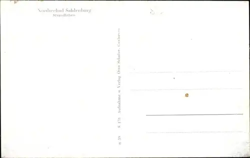 Ak Sahlenburg Cuxhaven in Niedersachsen, Strandleben