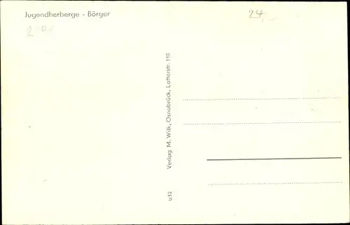 Ak Börger in Niedersachsen, Jugendherberge, Waldstraße, Naturschutzgebiet, Kirche