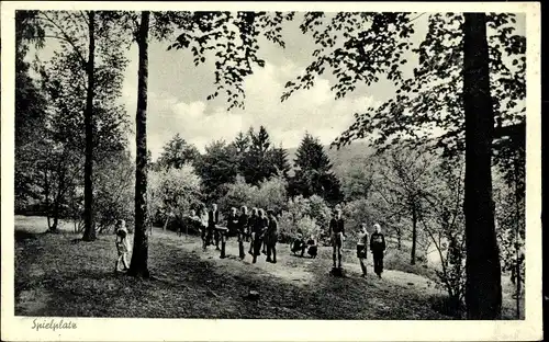 Ak Niedernhausen im Taunus Hessen, Landschulheim Jungland, Spielplatz