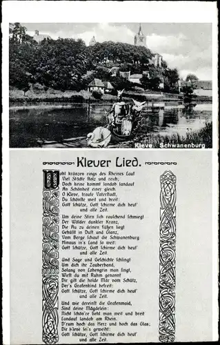 Ak Kleve am Niederrhein, Schwanenburg, Kleve Lied