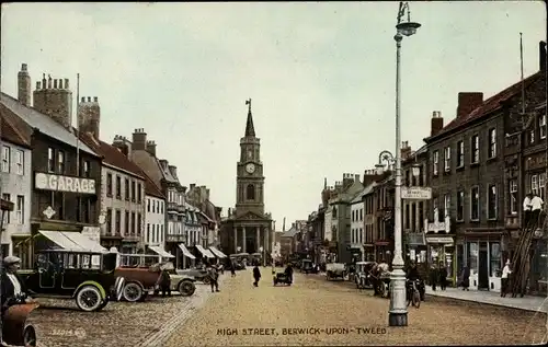 Ak Berwick upon Tweed England, High Street