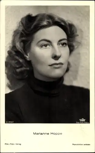 Ak Schauspielerin Marianne Hoppe, Portrait