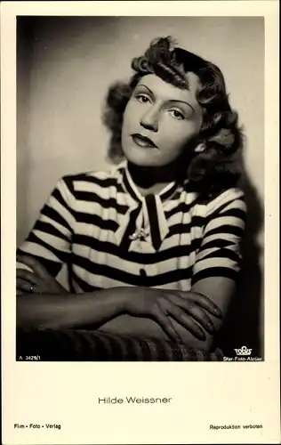Ak Schauspielerin Hilde Weissner, Portrait