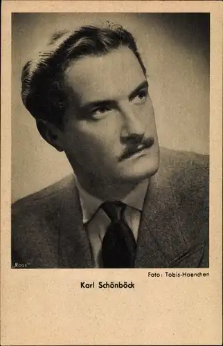 Ak Schauspieler Karl Schönböck, Portrait