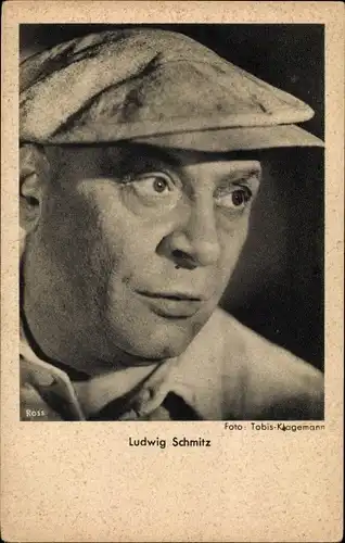 Ak Schauspieler Ludwig Schmitz, Portrait, Mütze