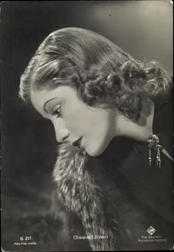 Ak Schauspielerin Gisela Uhlen, Portrait, Film Foto Verlag G 211