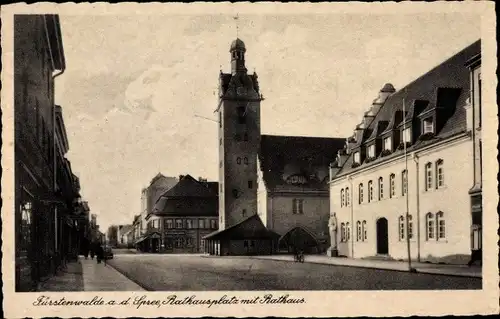 Ak Fürstenwalde an der Spree, Rathausplatz, Rathaus