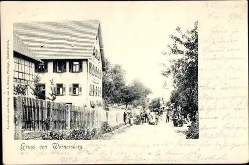 Ak Wörnersberg im Nordschwarzwald, Straßenpartie im Ort