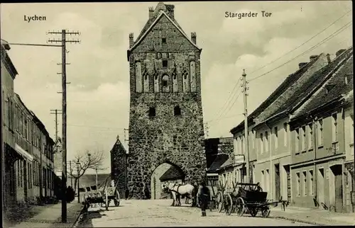 Ak Lychen in der Uckermark, Stargarder Tor