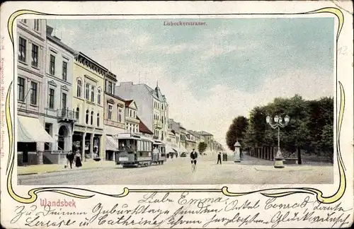 Passepartout Ak Hamburg Wandsbek, Lübecker Straße