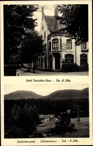 Ak Stadtoldendorf in Niedersachsen, Hotel Deutsches Haus, Schützenhaus