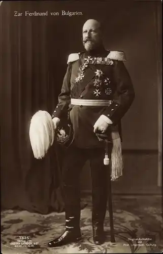 Ak Zar Ferdinand I. von Bulgarien, Portrait in Uniform, Orden