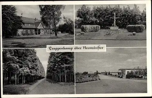 Ak Trappenkamp im Kreis Segeberg, Ehrenmal, Gebäude, Straßenpartie