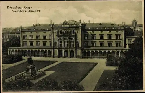 Ak Kaliningrad Königsberg Ostpreußen, Paradeplatz, Universität