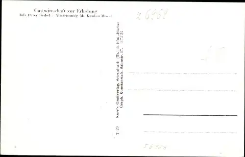 Ak Altstrimmig im Hunsrück, Gesamtansicht, Gasthof zur Erholung, Kirche