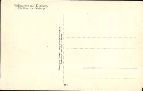 Ak Dilsberg Neckargemünd am Neckar, Volksspiele, Die Rose von Dilsberg