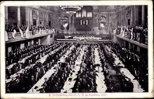 Ak Hamburg, 9. Verbandstag des DHV 1905, Deutscher Handlungsgehilfenverband