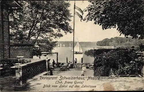 Ak Nedlitz Potsdam in Brandenburg, Restaurant Schweizerhaus, Lehnitzsee