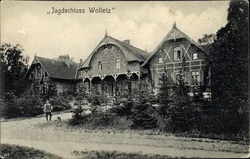 Ak Wolletz Angermünde in der Uckermark, Jagdschloss