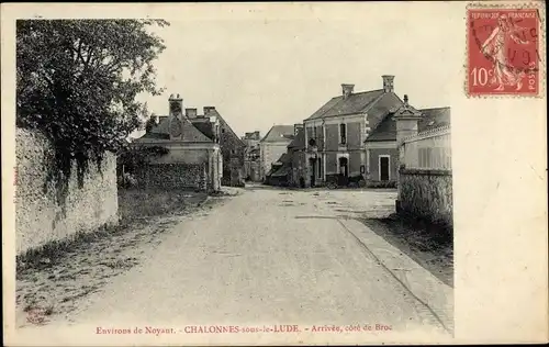 Ak Chalonnes sous le Lude Maine-et-Loire, Arrivee, cote de Broc