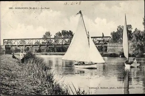 Ak Morannes Maine et Loire, Le Pont, Segelboote